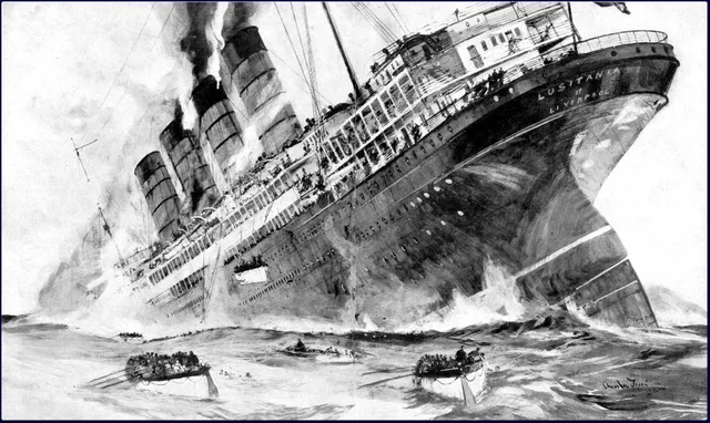 Lusitania sinks