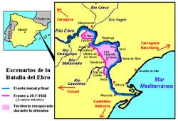 La batalla del Ebro.