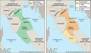 papal strikes taken over by new nation of italy