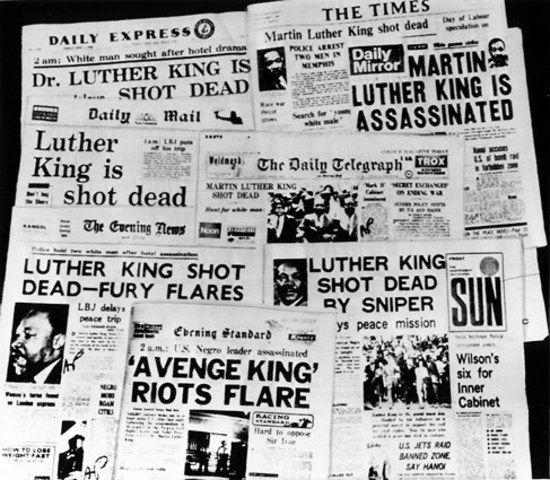 Martin Luther KIng Jr. is assasinated.