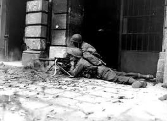 British drop 3000 tons of bombs during an air raid on Hamburg, Germany.