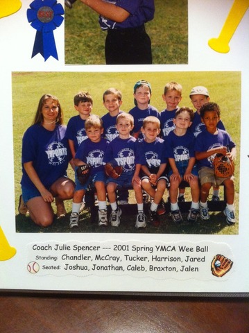 Jared's first baseball team