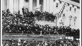 Lincoln gives his second inaugural address