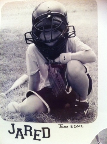 Jared's first time to play catcher