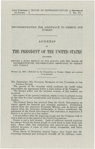 Truman Doctrine formed