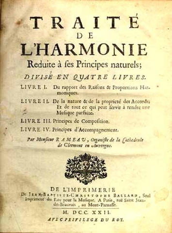 "Traité de l'harmonie" per Jean-Philippe Rameau.