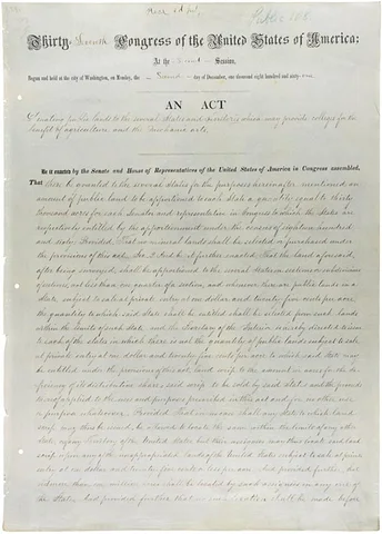 The Morrill Act of 1862