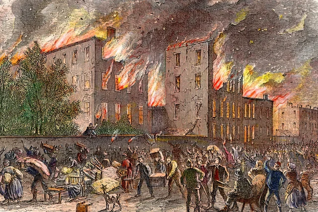 New York City Draft Riot 13th-16th: People didn't want to get conscripted for "War of the Blacks"