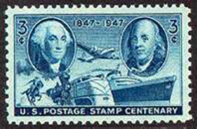 The first U.S. postage stamps are issued.