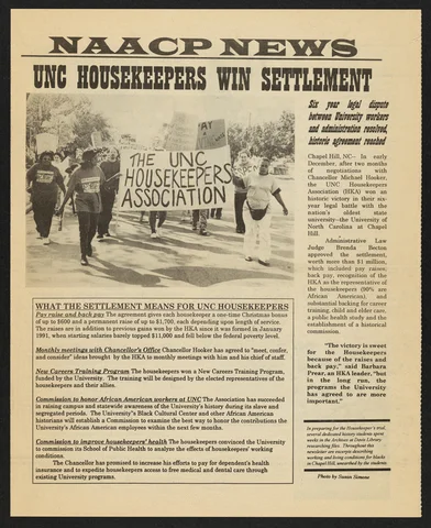 UNC Housekeepers' Settlement