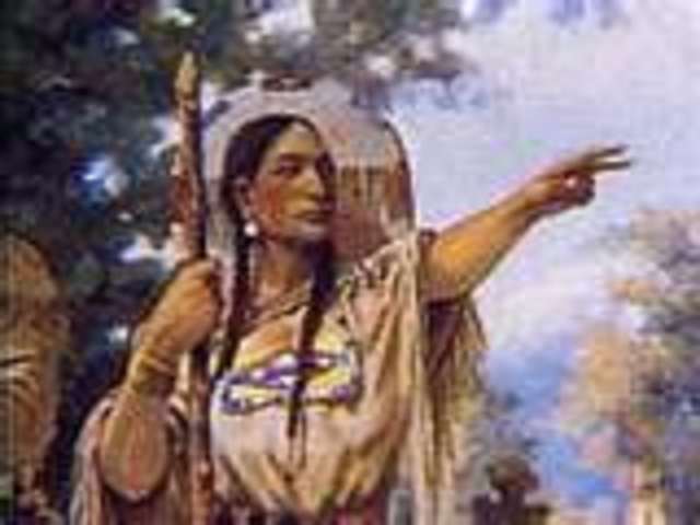 Sacagawea gives birth to a son