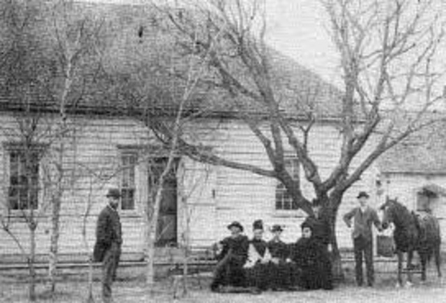 Red River setllers establish themselves in canada's north-west