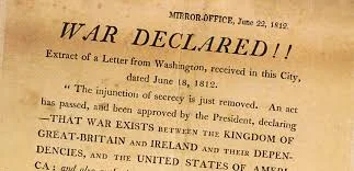 US declares war on Great Britain
