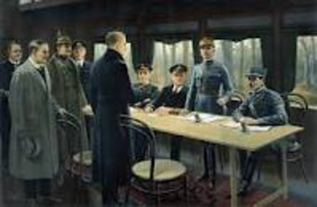Germany signed an armistice ending World War I.