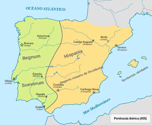 Máxima expansión del Regnum Suevorum