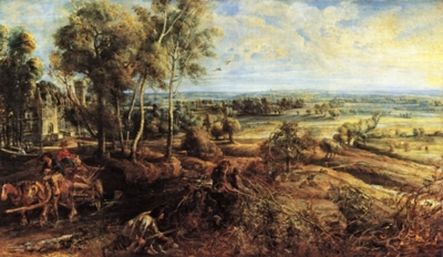 Autumn Landscape with a view of Castle Steen