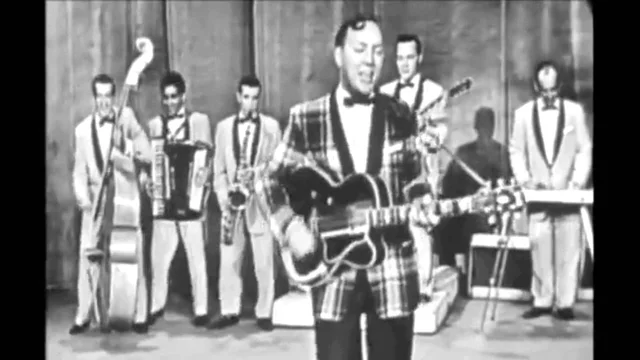 The song Rock Around the Clock, by Bill Haley and His Comets, brings rock and roll to the American mainstream.