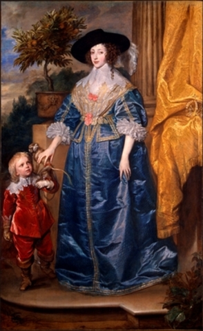 Queen Henrietta Maria with Sir Jeffrey Hudson