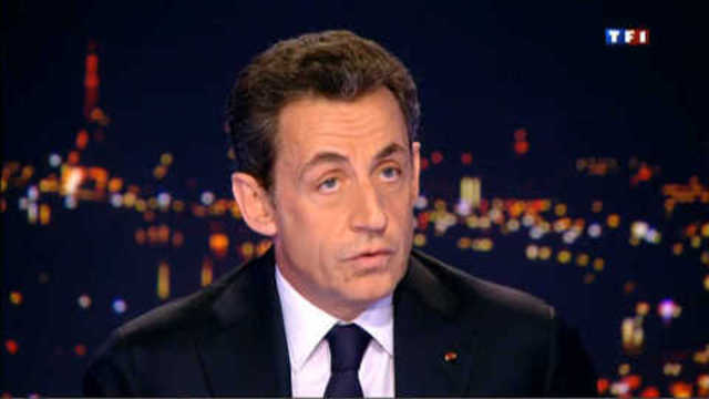 Nicolas Sarkozy annonce sa candidature au 20H de TF1