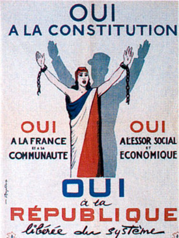 Promulgation de la Constitution et naissance de la Ve République