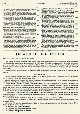 Ley de Sucesión a la Jefatura del Estado