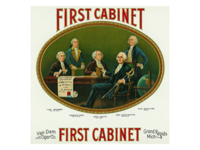 George Washington becomes President and creates the cabinet