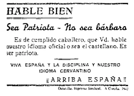 Prohibició de Parlar Català en Públic