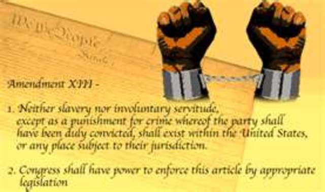 January 1865-The thirteenth amendment