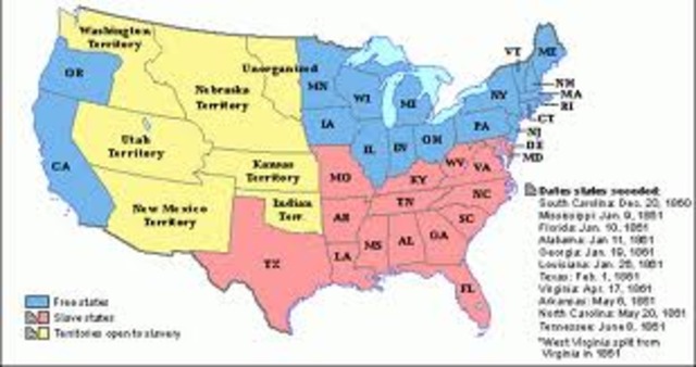 Became the first state to secede. Other states in the Deep South, where slave labor and cotton production were most common, also considered secession. During  the next six week Mississppi,Florida ,Alabama,Georgia,Louisianna,and Texas joined South Carolina