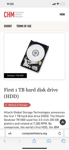 1 TB hard disk drive