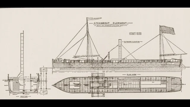 R. Fulton's steamboat