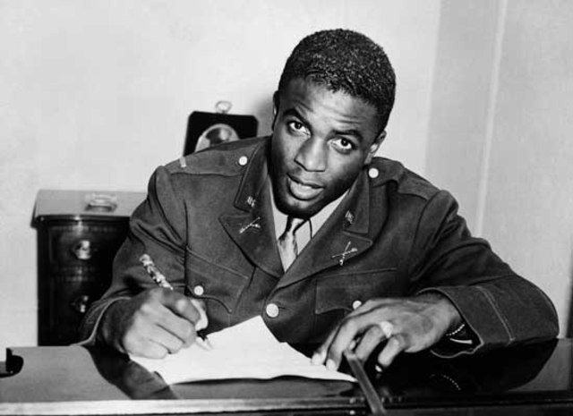 The army drafted Jackie Robinson.