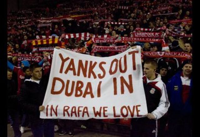 Fans protest against owners