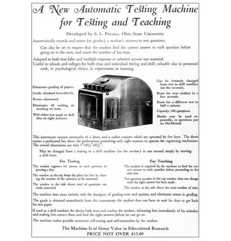 4. First teaching machine built