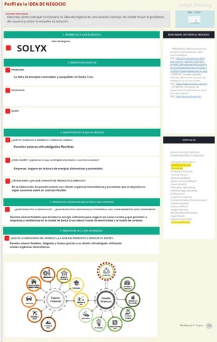 Perfil de la idea de negocio