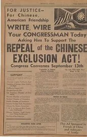 The Repeal of the Chinese Exclusion Act