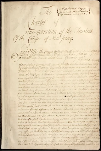 1746: The College of New Jersey (Princeton)