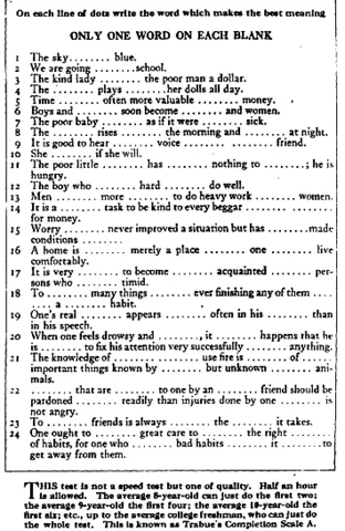 1919: National Intelligence Tests Created