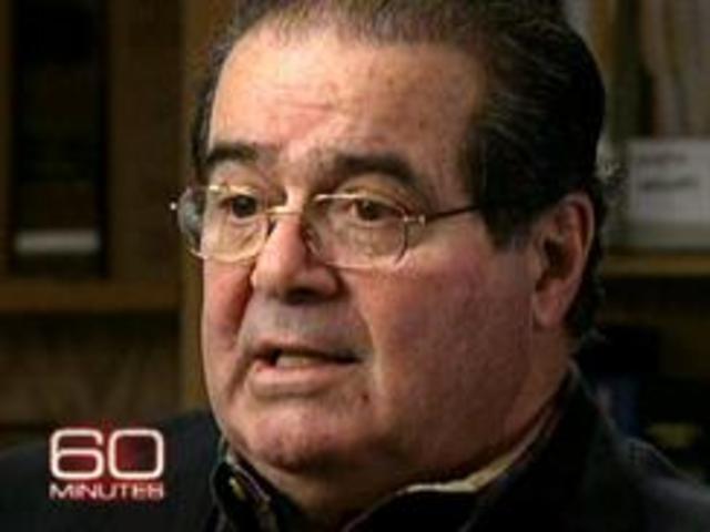 Justice Scalia was interviewed by CBS correspondent Lesley Stahl on the show 60 Minutes.
