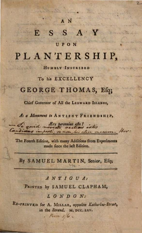 1754: Samuel Martin's Plantation Manual