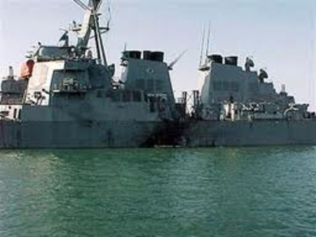 USS Cole arrived in the Yemen port of Aden