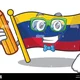 Student flag colombia isolated in the cartoon vector illustration wt2hag