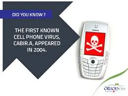 What was the first mobile virus and when was it created?