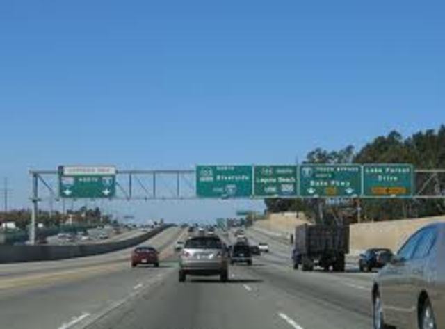 The Santa Ana Freeway was opened