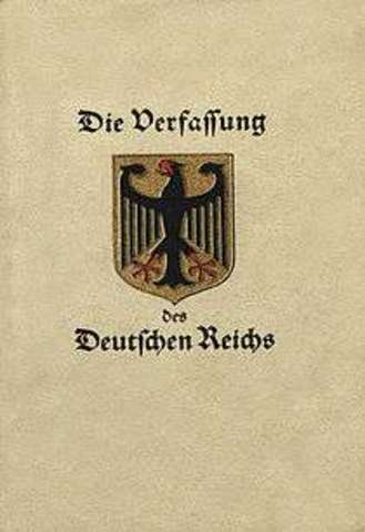 Weimar constitution ratified