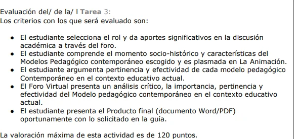 Evaluación de la tarea 3