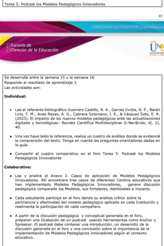 Apertura de la tarea final