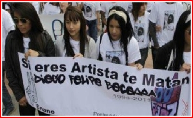 Repudio por muerte del grafitero