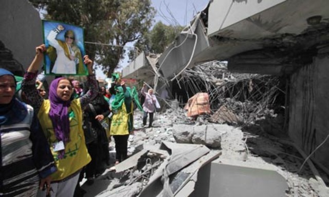 Libyans set British embassy alight after Nato attacks