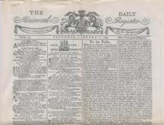 First daily newspaper